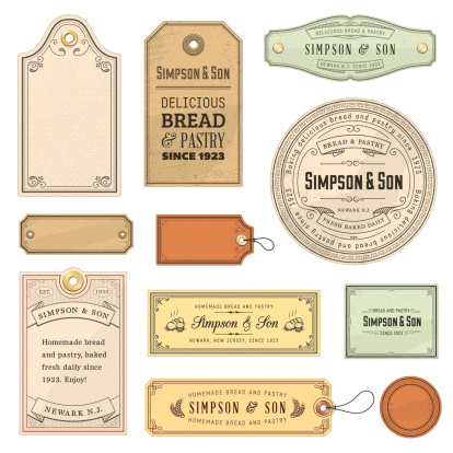 Vector illustration of vintage labels