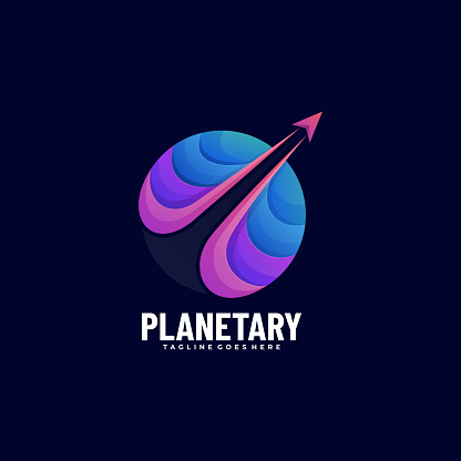 Vector Illustration Planet Gradient Colorful Style.