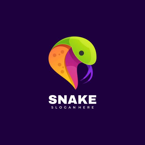 Vector Illustration Snake Gradient Colorful Style. Vector Illustration Snake Gradient Colorful Style. snake head stock illustrations