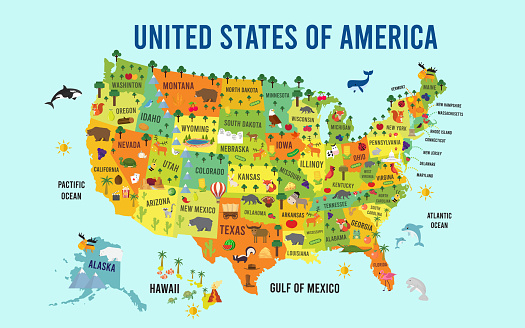 Vector Illustration United States of America flat design