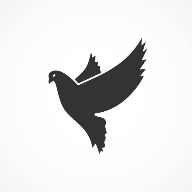 鴿子圖示的向量圖像。 - peace logo 幅插畫檔、美工圖案、卡通及圖標