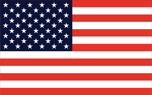 Vector image of United States of America flag