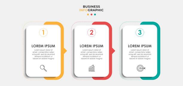 векторный инфографический бизнес-шаблон с иконками и 3 вариантами или шагами. может быть использован для диаграммы процесса, презентаций, м - infographic stock illustrations