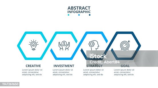 istock Vector infographic design template. Business concept with 4 options, parts, steps or processes. 1147261650