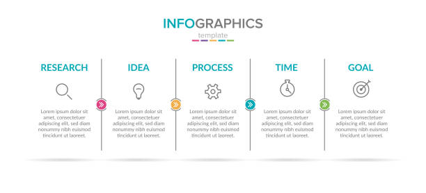 Vector infographic label template with icons. 5 options or steps. Infographics for business concept. Can be used for info graphics, flow charts, presentations, web sites, banners, printed materials. Vector infographic label template with icons. 5 options or steps. Infographics for business concept. Can be used for info graphics, flow charts, presentations, web sites, banners, printed materials five objects stock illustrations