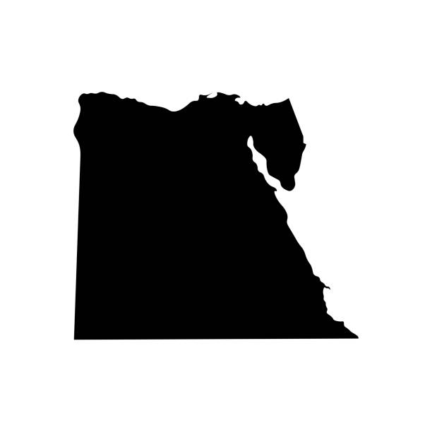 アフリカ州のエジプトの政治地図の分離ベクトル イラスト - エジプト点のイラスト素材／クリップアート素材／マンガ素材／アイコン素材
