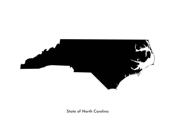 State North Carolina Silhouette Illustrations, Royalty-Free Vector ...