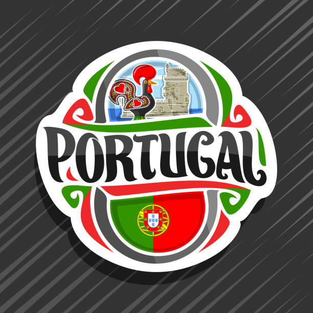 ilustrações de stock, clip art, desenhos animados e ícones de vector label for portugal - braga