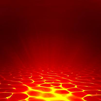Vector lava background. Abstract lava wallpaper red flame illustration. Volcanic burn of magma. Burnt ground
