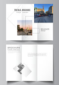 istock Vector layouts of covers design templates with geometric simple shapes, lines and photo place for trifold brochure, flyer layout, magazine, book design, brochure cover, advertising mockups. 1317331319
