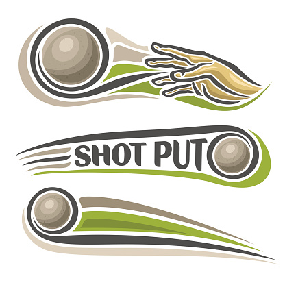 Vector logo for athletics shot put