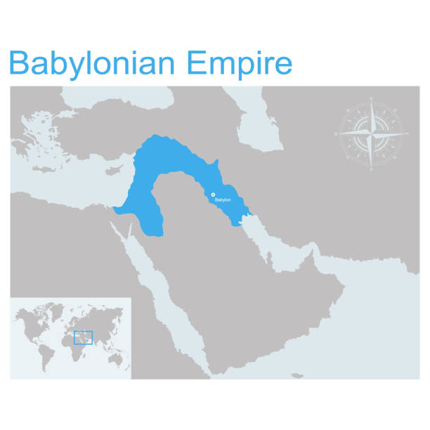 vector map of Babylonian Empire vector map of Babylonian Empire for your design mesopotamian stock illustrations