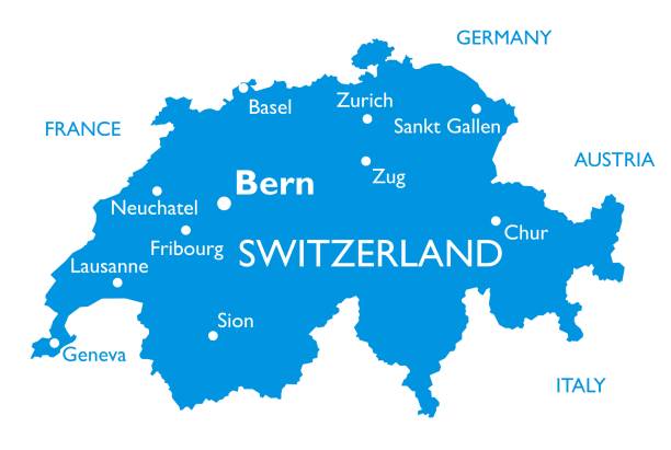 瑞士的向量地圖 - freiburg 幅插畫檔、美工圖案、卡通及圖標