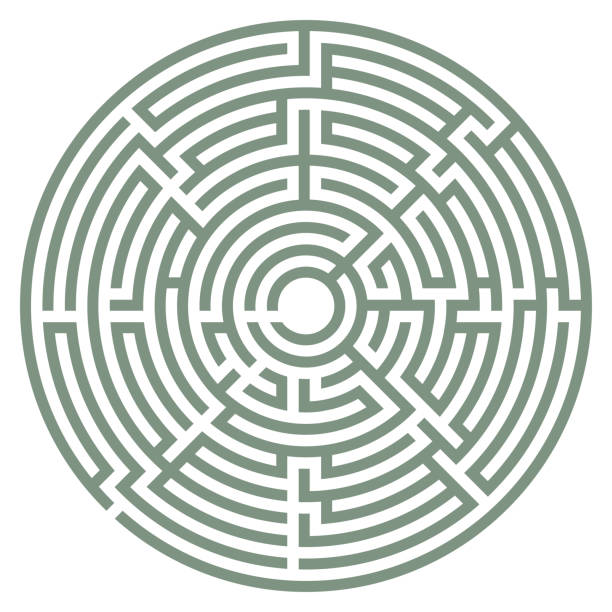 vektor-labyrinth - labyrinth stock-grafiken, -clipart, -cartoons und -symbole