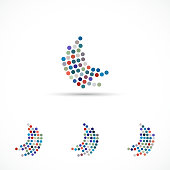 Vector Minimalism Half Tone Dots Pattern Icon collection