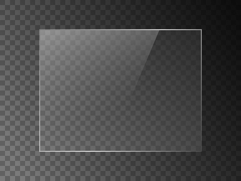Vector mirror reflection effect texture for glass, plastic or acrylic window. png rectangle shape 4 x 3 glossy, shine, light, glare, clear plate.