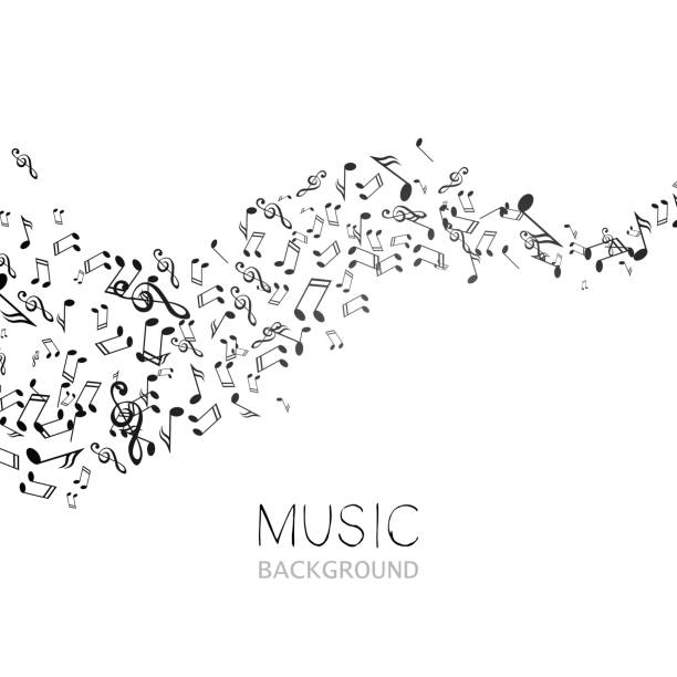 Vector Music Background Vector Illustration of an Abstract Music Background music silhouettes stock illustrations
