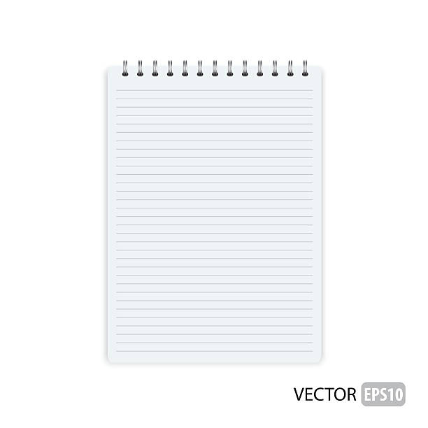 Vector of blank opened note pad. vector art illustration