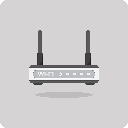 Vector of flat icon, wifi router