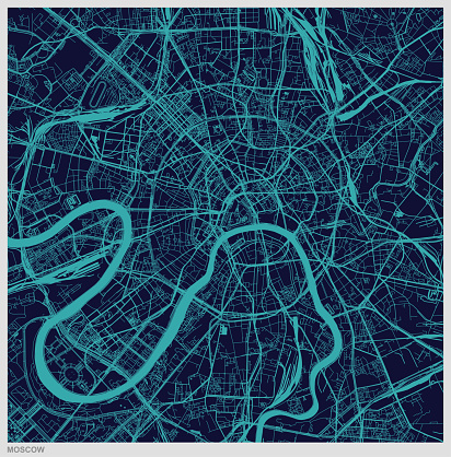 vector of moscow city map pattern