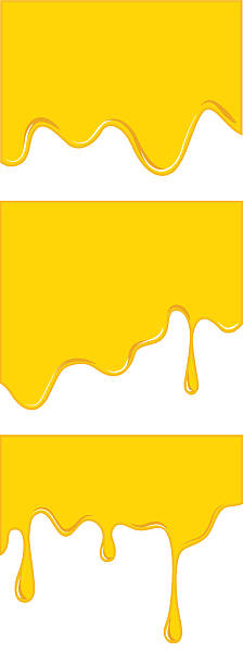 illustrazioni stock, clip art, cartoni animati e icone di tendenza di vettore di formaggio giallo o fusione dell'olio per sfondo - riscaldamento