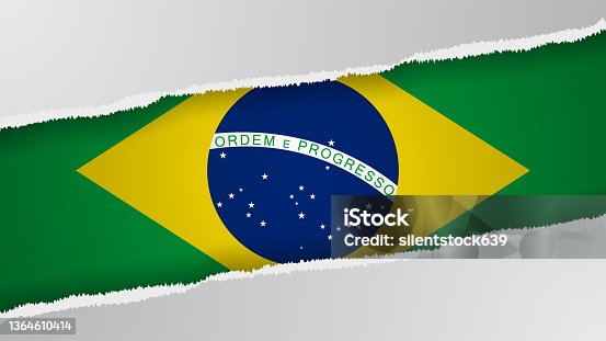 istock EPS10 Vector Patriotic Background with Brazil flag colors. 1364610414