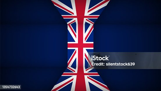 istock EPS10 Vector Patriotic Background with England flag colors. 1354732643