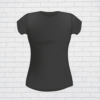 白いレンガ壁の背景パターン黒レディース T シャツをベクトルします服のデザインのためのモーション キャプチャ イラストレーションのベクターアート素材や画像を多数ご用意 Istock