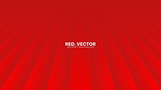 3D Vector Perspective Smooth Lines Deep Red Abstract Background