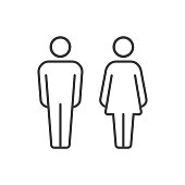 istock Vector pictograms of man and woman 1068276976