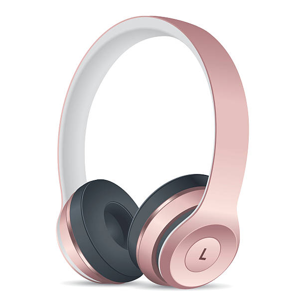 vector pink headphones - chelsea stock illustrations