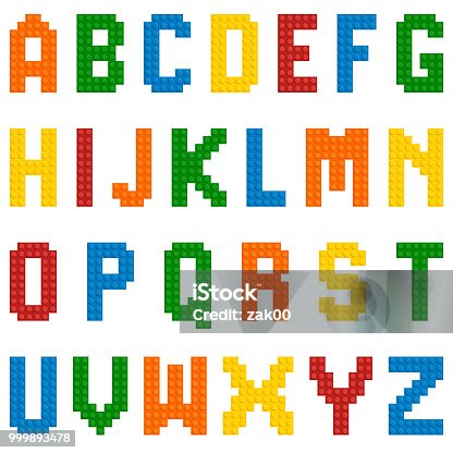 istock Vector plastic toy alphabet 999893478