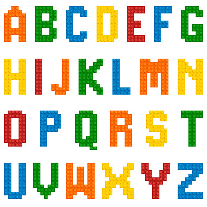 Vector plastic toy alphabet
