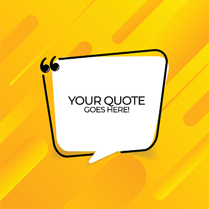 Vector quote template trendy style stock illustration