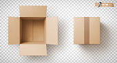 istock Vector realistic cardboard boxes 1362524920