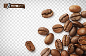 istock Vector realistic coffee beans 1328879028
