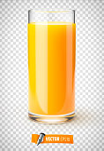 istock Vector realistic glass of fruit juice 1311639532