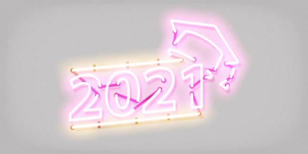 Vector realistic isolated neon sign of Graduation 2021 logo for invitation covering on the white background. Vector realistic isolated neon sign of Graduation 2021 logo for invitation covering on the white background. graduation drawings stock illustrations