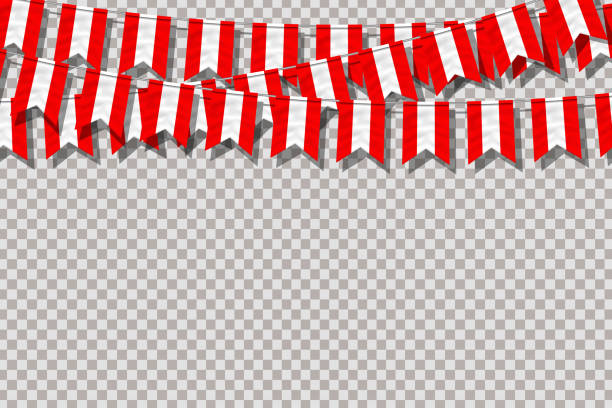 вектор реалистичные изолированные флаги перу партии на 28 июля день независимости в перу для украшения шаблона и покрытия на прозрачном фон - peru stock illustrations