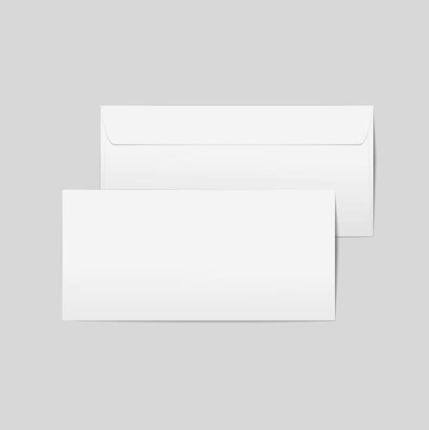 Vector realistic paper envelopes. Front and back with transpapernt background, ready for your design. Vector realistic paper envelopes. Front and back with transpapernt background, ready for your design. envelope stock illustrations