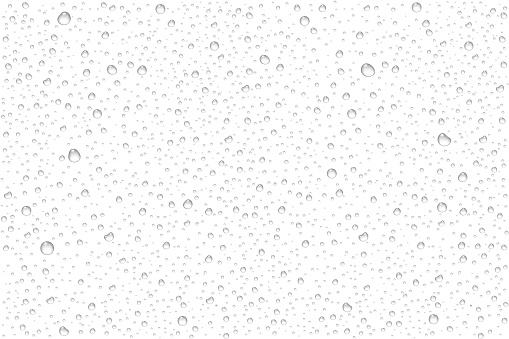 Vector realistic water drops condensed