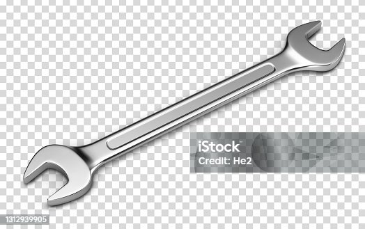 istock Vector realistic wrench 1312939905