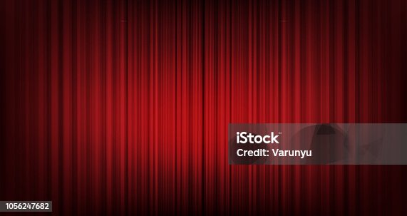 istock Vector red curtain background,modern style. 1056247682