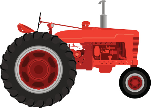 Vector Red Tractor