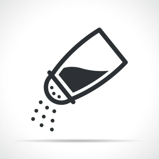 ilustraciones, imágenes clip art, dibujos animados e iconos de stock de icono de símbolo de botella de sal vectorial - sales