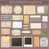 Collection of various scrapbooking vector elements