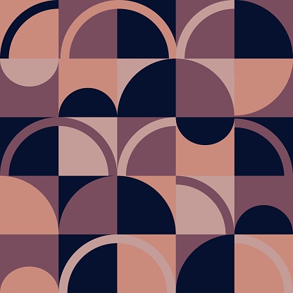 Vector seamless background pattern in retro mid century style