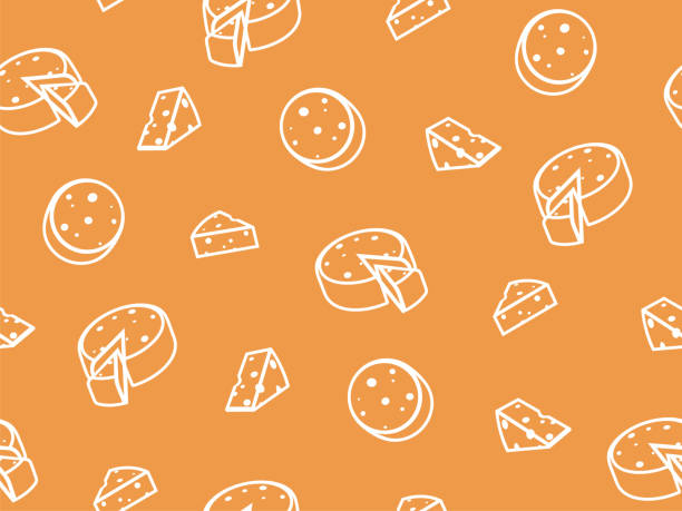 Vector seamless cheese pattern. Vector seamless cheese pattern. Vector illustration. cheese backgrounds stock illustrations