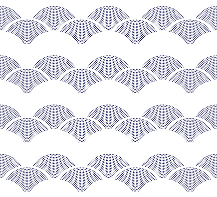 Vector seamless nautical pattern from dark indigo blue small water drops fountain on white background. Wallpaper, wrapping paper, shower curtain print, batik