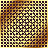 Vector seamless pattern Gold. Modern stylish texture with wavy stripes. Geometric abstract background.